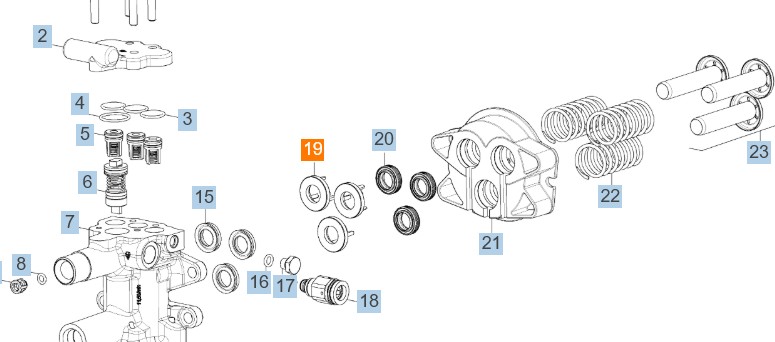 Guía de juntas para hidrolavadora Karcher HD585 / 9.340-378.0 - Imagen 2