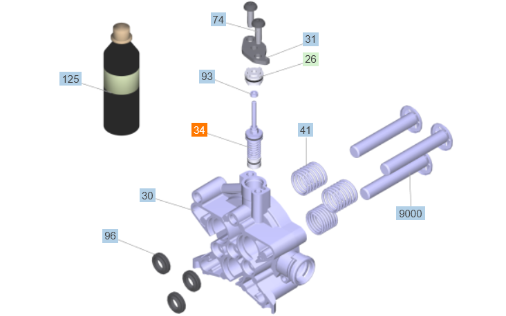 Canal de carga completo o presóstato para hidrolavadora karcher HD 5/11 Cage / 9.751-222.0 - Imagen 2