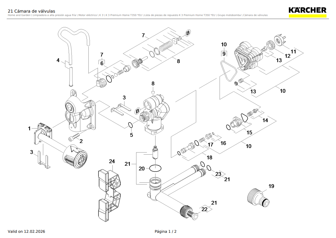Conexión para manguera de aspiración para hidrolavadora Karcher K 3 Premium / 9.755-389.0 - Imagen 2