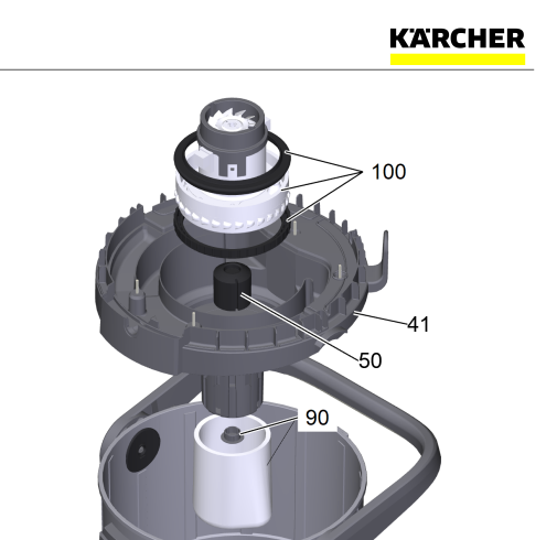 Motor completo para limpia tapices Karcher SE 4 / 4.081-034.3