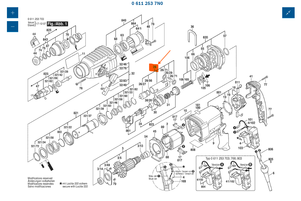 Émbolo de martillo para rotomartillo Bosch GBH 2-24D, GBH 2-26 DRE / 1600A01U34 - Imagen 2