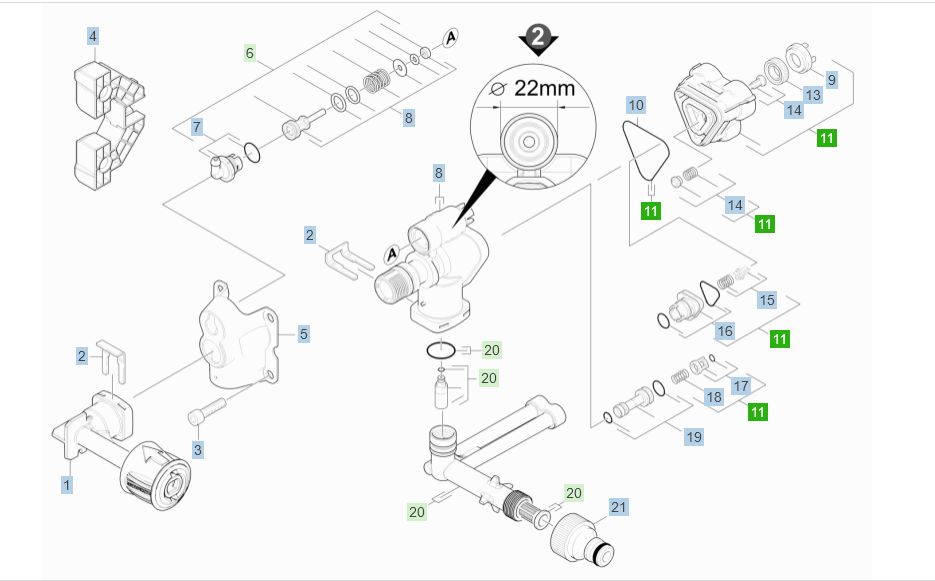 Culata para hidrolavadora karcher K 3.500 / 9.001-693.0 - Imagen 2