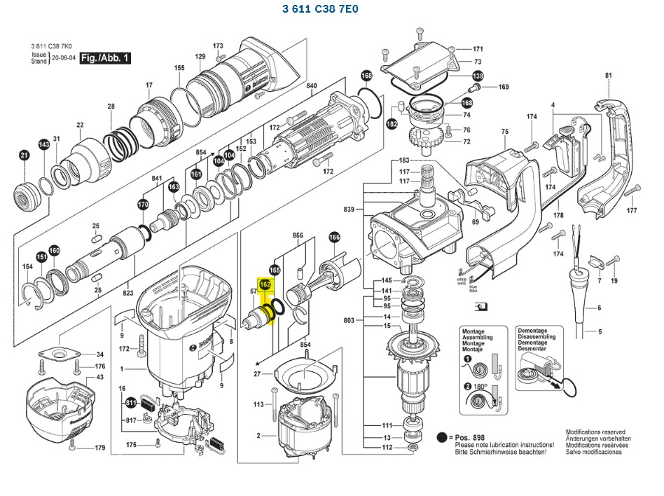 Junta tórica 22,0 X 3,5 mm para cincelador Bosch GSH 500, Rotomartillo GBH 5-38 D, GBH 5-40 DE / 1610210163 - Imagen 2
