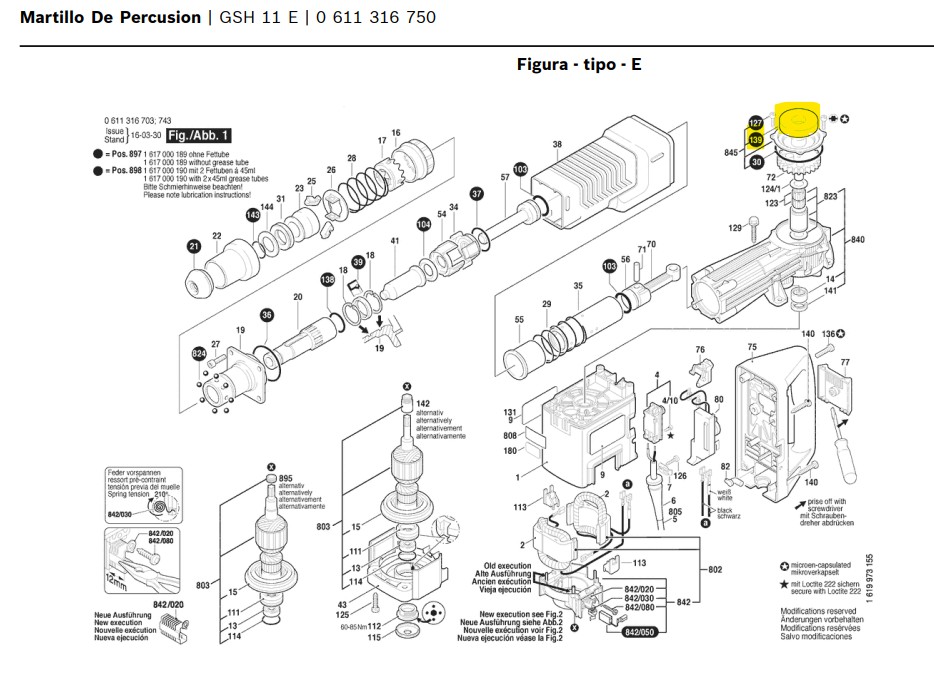 Anillo de fieltro para demoledor Bosch GSH 11 E (0611316750) / 1610108020 - Imagen 2